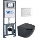 Комплект унитаза с инсталляцией WeltWasser Marberg 410 +Merzbach 043 MT-BL +MAR 410 RD GL-WT 10000011351 черный матовый