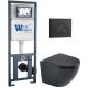 Комплект унитаза с инсталляцией WeltWasser Marberg 410 +Merzbach 043 MT-BL +MAR 410 RD MT-BL 10000011352 черный матовый