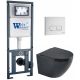 Комплект унитаза с инсталляцией WeltWasser Marberg 410 +Merzbach 043 MT-BL +MAR 410 SE GL-WT 10000011354 черный матовый