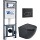 Комплект унитаза с инсталляцией WeltWasser Marberg 410 +Merzbach 043 MT-BL +MAR 410 SE MT-BL 10000011355 черный матовый