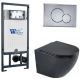 Комплект унитаза с инсталляцией WeltWasser Marberg 507 +Merzbach 043 MT-BL +MAR 507 RD-CR 10000011357 черный матовый