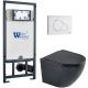 Комплект унитаза с инсталляцией WeltWasser Marberg 507 +Merzbach 043 MT-BL +MAR 507 RD GL-WT 10000011358 черный матовый