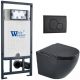 Комплект унитаза с инсталляцией WeltWasser Marberg 507 +Merzbach 043 MT-BL +MAR 507 RD MT-BL 10000011359 черный матовый