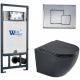 Комплект унитаза с инсталляцией WeltWasser Marberg 507 +Merzbach 043 MT-BL +MAR 507 SE-CR 10000011360 черный матовый