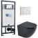 Комплект унитаза с инсталляцией WeltWasser Marberg 507 +Merzbach 043 MT-BL +MAR 507 SE GL-WT 10000011361 черный матовый