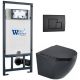 Комплект унитаза с инсталляцией WeltWasser Marberg 507 +Merzbach 043 MT-BL +MAR 507 SE MT-BL 10000011362 черный матовый