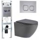 Комплект унитаза с инсталляцией WeltWasser Amberg 350 ST +Merzbach 043 MT-GR +Amberg RD-CR 10000011366 серый матовый