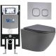 Комплект унитаза с инсталляцией WeltWasser Amberg 497 +Merzbach 043 MT-GR +Amberg RD-CR 10000011371 серый матовый