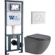 Комплект унитаза с инсталляцией WeltWasser Marberg 410 +Merzbach 043 MT-GR +MAR 410 RD GL-WT 10000011391 серый матовый