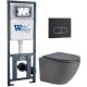 Комплект унитаза с инсталляцией WeltWasser Marberg 410 +Merzbach 043 MT-GR +MAR 410 SE MT-BL 10000011395 серый матовый