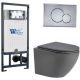 Комплект унитаза с инсталляцией WeltWasser Marberg 507 +Merzbach 043 MT-GR +MAR 507 RD-CR 10000011397 серый матовый