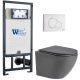 Комплект унитаза с инсталляцией WeltWasser Marberg 507 +Merzbach 043 MT-GR +MAR 507 RD GL-WT 10000011398 серый матовый