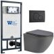 Комплект унитаза с инсталляцией WeltWasser Marberg 507 +Merzbach 043 MT-GR +MAR 507 RD MT-BL 10000011399 серый матовый