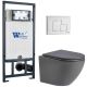 Комплект унитаза с инсталляцией WeltWasser Marberg 507 +Merzbach 043 MT-GR +MAR 507 SE GL-WT 10000011401 серый матовый