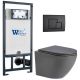 Комплект унитаза с инсталляцией WeltWasser Marberg 507 +Merzbach 043 MT-GR +MAR 507 SE MT-BL 10000011402 серый матовый