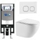 Комплект унитаза с инсталляцией WeltWasser Amberg 497 +Merzbach 043 MT-WT +Amberg RD-WT 10000011413 белый матовый