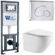 Комплект унитаза с инсталляцией WeltWasser Marberg 410 +Merzbach 043 MT-WT +MAR 410 RD-CR 10000011430 белый матовый