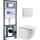 Комплект унитаза с инсталляцией WeltWasser Marberg 410 +Merzbach 043 MT-WT +MAR 410 RD GL-WT 10000011431 белый матовый