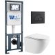 Комплект унитаза с инсталляцией WeltWasser Marberg 410 +Merzbach 043 MT-WT +MAR 410 RD MT-BL 10000011432 белый матовый