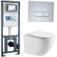 Комплект унитаза с инсталляцией WeltWasser Marberg 410 +Merzbach 043 MT-WT +MAR 410 SE-CR 10000011433 белый матовый