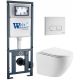 Комплект унитаза с инсталляцией WeltWasser Marberg 410 +Merzbach 043 MT-WT +MAR 410 SE GL-WT 10000011434 белый матовый