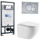 Комплект унитаза с инсталляцией WeltWasser Marberg 507 +Merzbach 043 MT-WT +MAR 507 RD-CR 10000011437 белый матовый