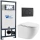 Комплект унитаза с инсталляцией WeltWasser Marberg 507 +Merzbach 043 MT-WT +MAR 507 RD MT-BL 10000011439 белый матовый