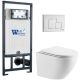 Комплект унитаза с инсталляцией WeltWasser Marberg 507 +Merzbach 043 MT-WT +MAR 507 SE GL-WT 10000011441 белый матовый