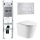 Комплект унитаза с инсталляцией WeltWasser Amberg 350 ST +Salzbach 043 GL-WT +Amberg RD-MT CR 10000011486 белый глянцевый