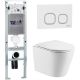 Комплект унитаза с инсталляцией WeltWasser Amberg 350 ST +Salzbach 043 GL-WT +Amberg RD-WT 10000011487 белый глянцевый