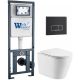 Комплект унитаза с инсталляцией WeltWasser Marberg 410 +Salzbach 043 GL-WT +MAR 410 SE MT-BL 10000011512 белый глянцевый
