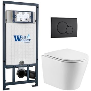 Комплект унитаза с инсталляцией WeltWasser Marberg 507 +Salzbach 043 GL-WT +MAR 507 RD MT-BL 10000011516 белый глянцевый