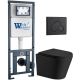 Комплект унитаза с инсталляцией WeltWasser Marberg 410 +Salzbach 043 MT-BL +MAR 410 RD MT-BL 10000011549 черный матовый