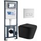 Комплект унитаза с инсталляцией WeltWasser Marberg 410 +Salzbach 043 MT-BL +MAR 410 SE GL-WT 10000011551 черный матовый