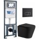 Комплект унитаза с инсталляцией WeltWasser Marberg 410 +Salzbach 043 MT-BL +MAR 410 SE MT-BL 10000011552 черный матовый