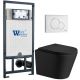 Комплект унитаза с инсталляцией WeltWasser Marberg 507 +Salzbach 043 MT-BL +MAR 507 RD GL-WT 10000011555 черный матовый