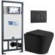 Комплект унитаза с инсталляцией WeltWasser Marberg 507 +Salzbach 043 MT-BL +MAR 507 RD MT-BL 10000011556 черный матовый