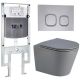 Комплект унитаза с инсталляцией WeltWasser Amberg 497 ST +Salzbach 043 MT-GR +Amberg RD-CR 10000011573 серый матовый