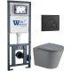 Комплект унитаза с инсталляцией WeltWasser Marberg 410 + Salzbach 043 MT-GR + MAR 410 RD MT-BL 10000011589 серый матовый