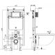 Комплект унитаза с инсталляцией WeltWasser Amberg 497 +Hofbach 041 GL-WT +Amberg RD-WT 10000011650 белый глянцевый