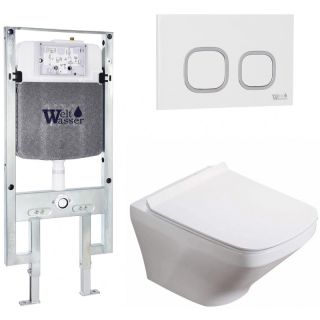 Комплект унитаза с инсталляцией WeltWasser Amberg 497 ST +Hofbach 041 GL-WT +Amberg RD-WT 10000011655 белый глянцевый