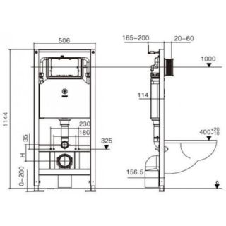 Комплект унитаза с инсталляцией WeltWasser Amberg 506 +Hofbach 041 GL-WT +Amberg RD-MT CR 10000011659 белый глянцевый