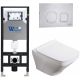 Комплект унитаза с инсталляцией WeltWasser Amberg 506 +Hofbach 041 GL-WT +Amberg RD-MT CR 10000011659 белый глянцевый