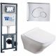Комплект унитаза с инсталляцией WeltWasser Marberg 410 +Hofbach 041 GL-WT +MAR 410 RD-CR 10000011675 белый глянцевый