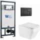 Комплект унитаза с инсталляцией WeltWasser Marberg 507 +Hofbach 041 GL-WT +MAR 507 SE MT-BL 10000011687 белый глянцевый