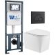 Комплект унитаза с инсталляцией WeltWasser Marberg 410 +Nesenbach 004 GL-WT +MAR 410 RD MT-BL 10000011720 белый глянцевый