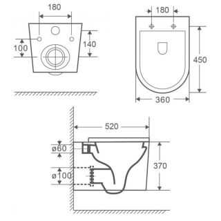 Комплект унитаза с инсталляцией WeltWasser Marberg 410 +Nesenbach 004 GL-WT +MAR 410 SE MT-BL 10000011722 белый глянцевый
