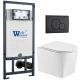 Комплект унитаза с инсталляцией WeltWasser Marberg 507 +Nesenbach 004 GL-WT +MAR 507 RD MT-BL 10000011725 белый глянцевый