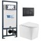 Комплект унитаза с инсталляцией WeltWasser Marberg 507 +Nesenbach 004 GL-WT +MAR 507 SE MT-BL 10000011727 белый глянцевый