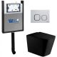 Комплект унитаза с инсталляцией WeltWasser с бачком Amberg 404 + Gelbach 002 MT-BL + Amberg RD-WT 10000011783 черный матовый